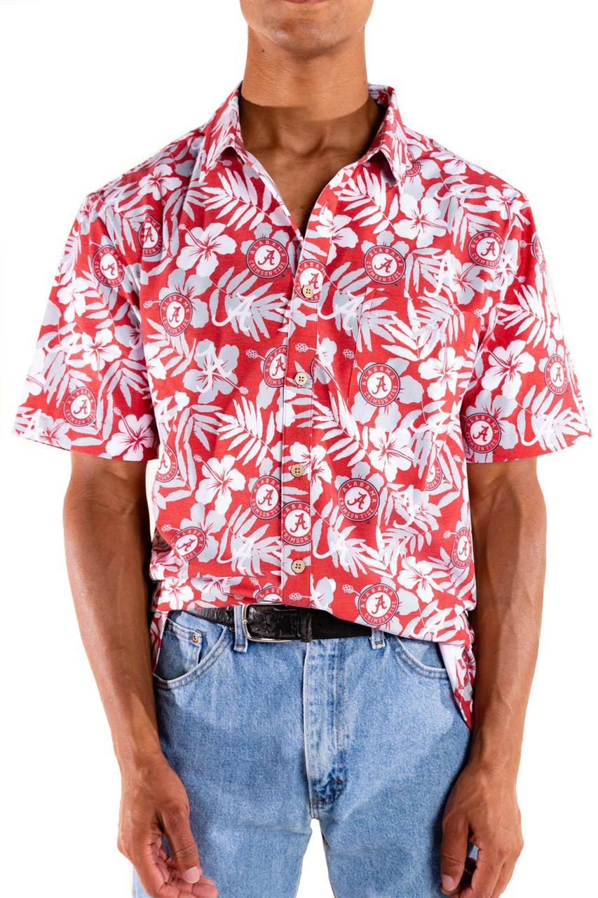 Men's Wes & Willy Red Georgia Bulldogs Hawaiian Button-Up Shirt