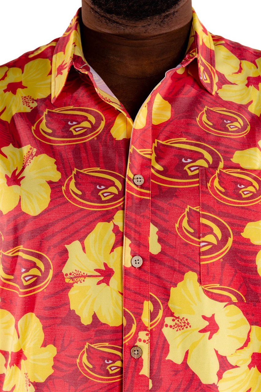 Louisville Cardinals Hibiscus Hawaiian Shirt For Fans