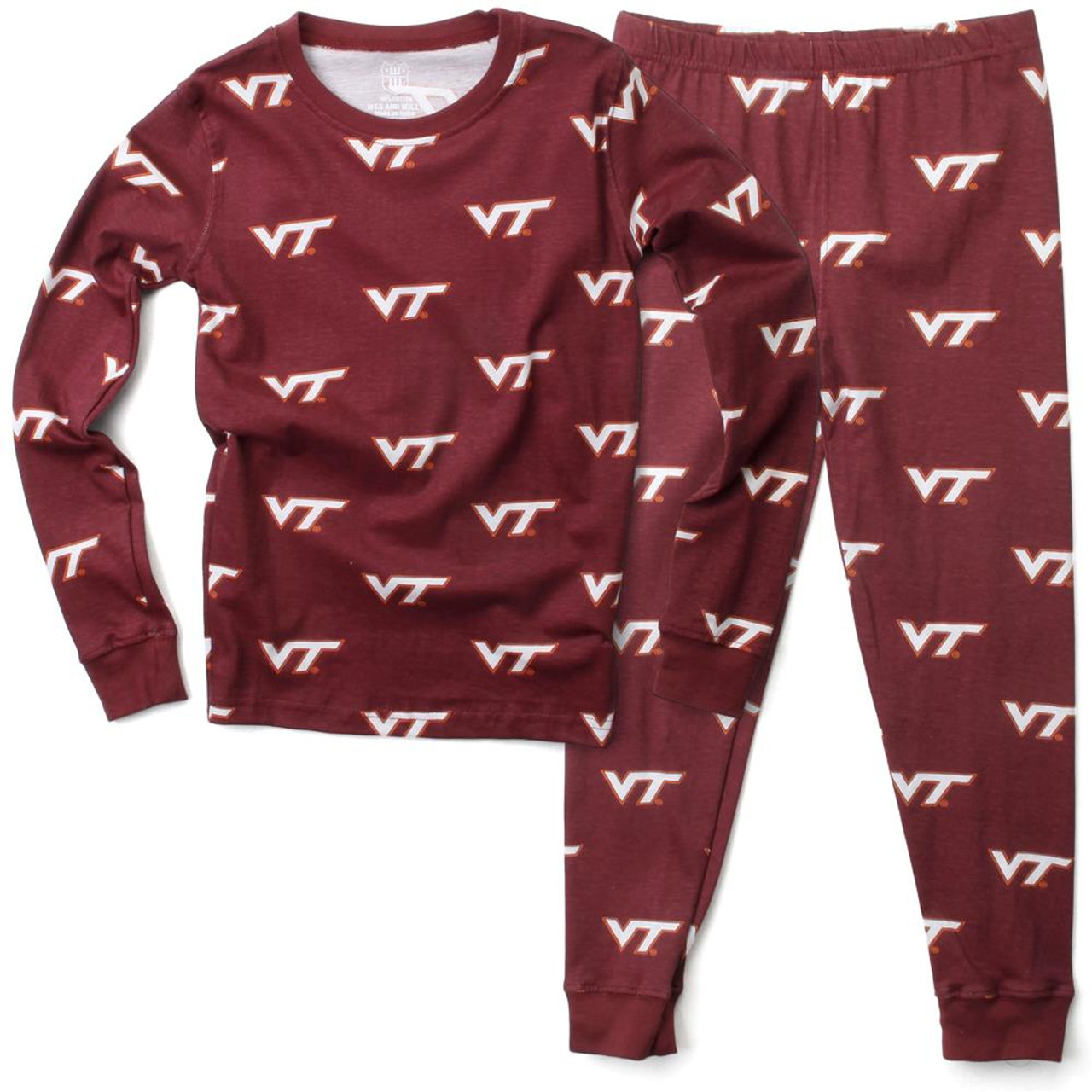 Kids Virginia Tech VT Hokies Matching PJs Family Matching Pajamas