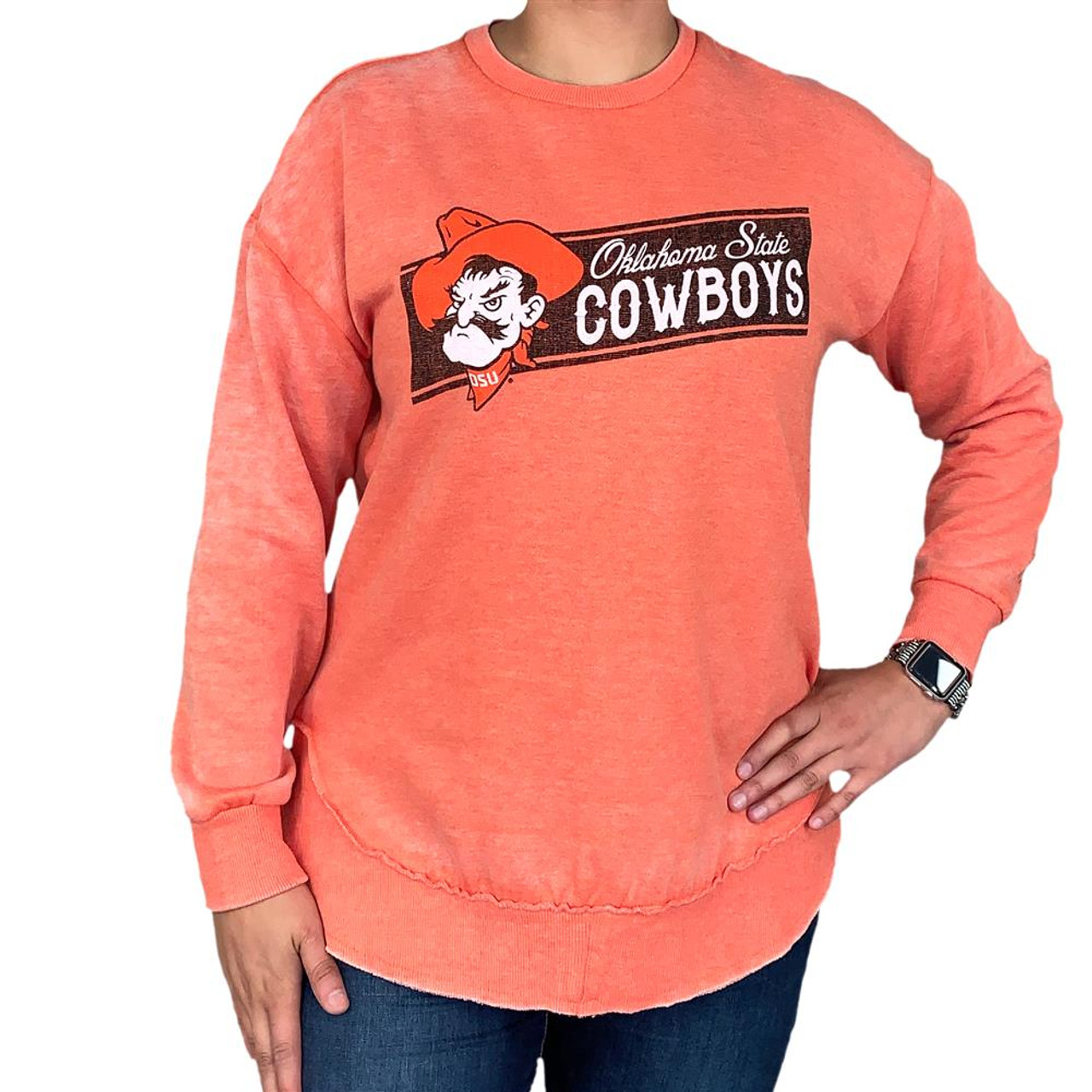 Women s Oklahoma State University Sweatshirt Vintage Poncho Fleece