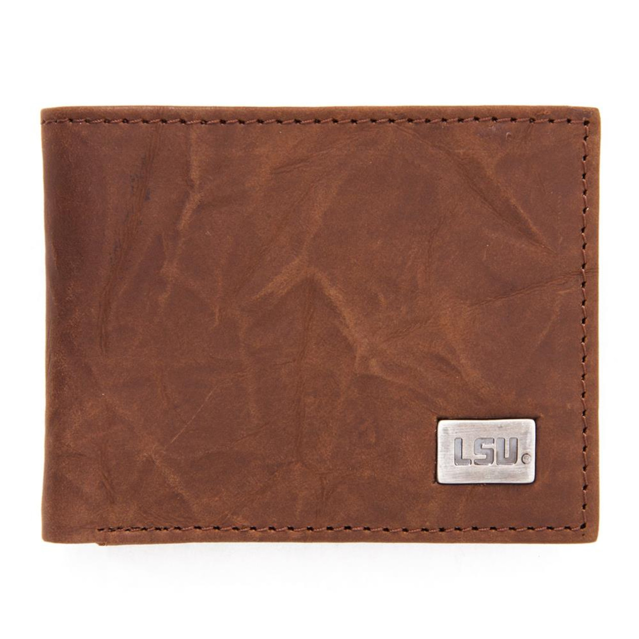 Louisiana State University Bi Fold Leather Wallet