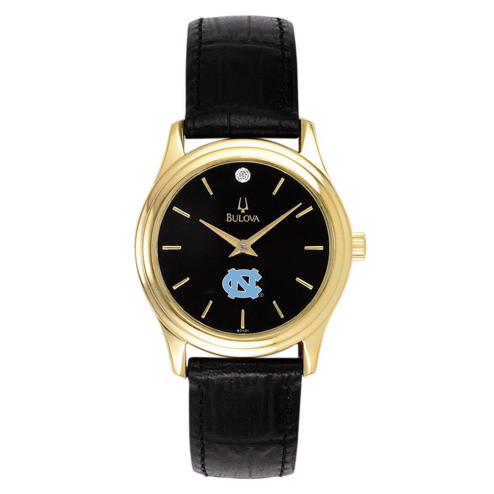 NWT Bulova Women\'s Diamond 30mm Gold Watch Black Dial Crocodile Leather Strap Imprinted Bulova Corporate Collection Womens Black Dial  main image 3