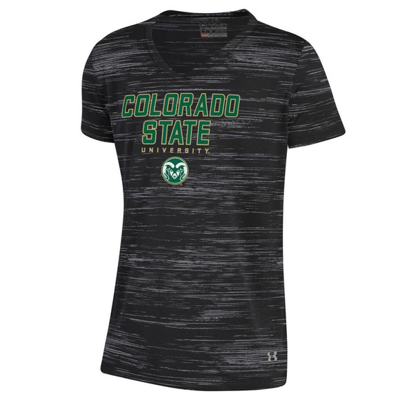 Girls Colorado State Rams Under Armour Shimmer V Tee