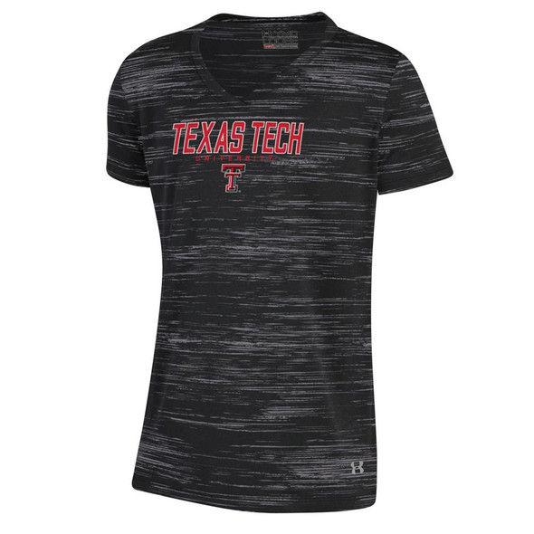 Girls Texas Tech University Under Armour Shimmer V Tee