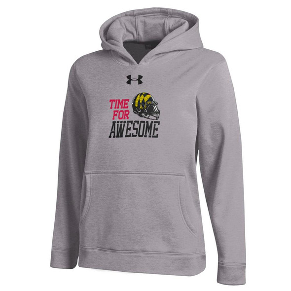 Youth Heather Gray University of Maryland Terps Under Armour Hoodie