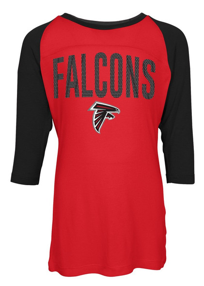 Atlanta Falcons Raglan Shirt Youth Girls Graphic Tee