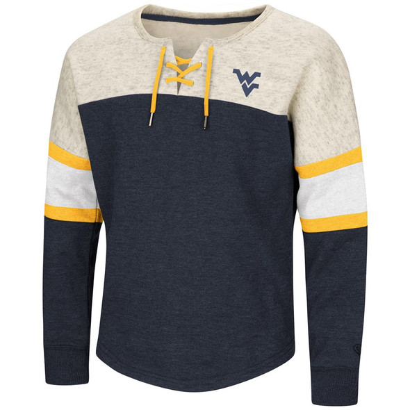 West Virginia Mountaineers Girls Sweatshirt Oversized Pullover