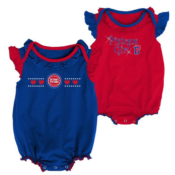 Detroit Pistons Creeper 2 Pack Homecoming Bodysuit Set