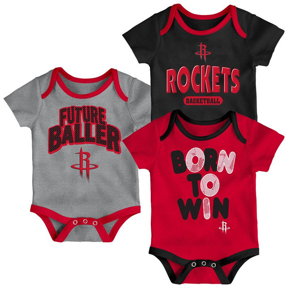 Houston Rockets Infant Creeper Set Lil Tailgater 3 Pack