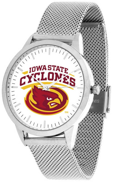 Iowa State Cyclones Watch Silver Mesh Statement Wristwatch