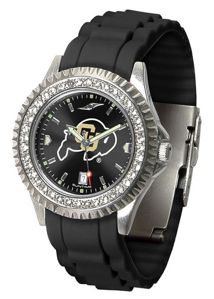 Women's University of Colorado Buffaloes Watch Sparkle Bezel Silicone Band