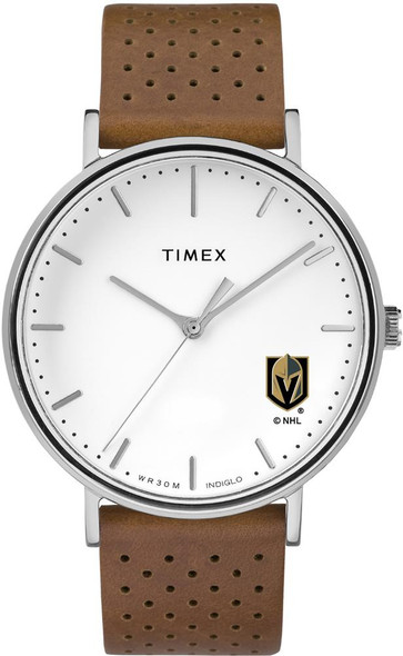 Womens Timex Vegas Golden Knights Watch Bright Whites Leather