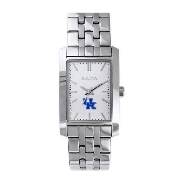 Women's Kentucky Wildcats UK Bulova Silver Rectangle Watch