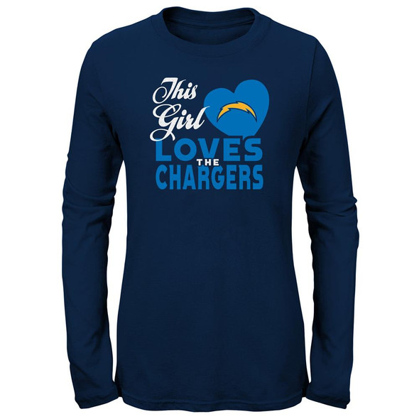 Girls San Diego Chargers Tee This Girl Loves L/S T-Shirt