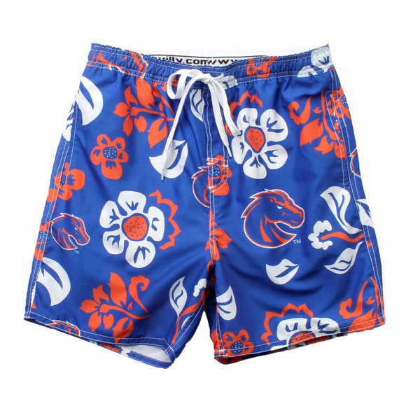 Men's Boise State Broncos Swim Trunks Floral Swim Shorts