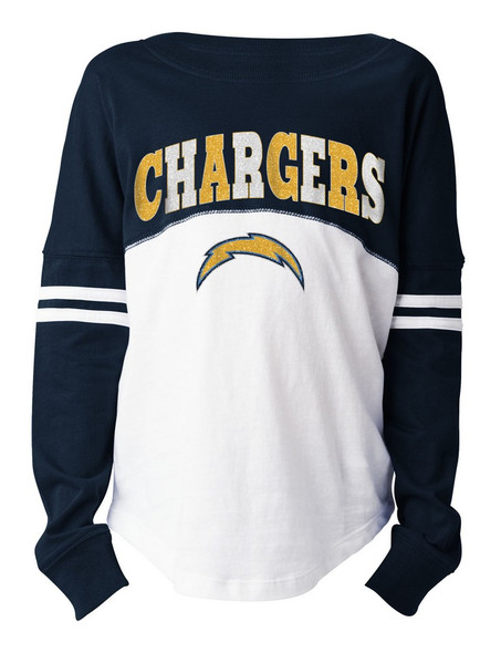 Girls Los Angeles Chargers T-Shirt New Era Long Sleeve Tee