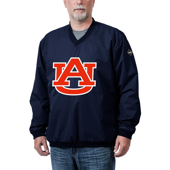 Men's Auburn University Tigers Pullover Wind Jacket Franchise Logo Windshell