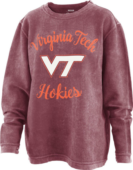 Women's Virginia Tech VT Hokies Comfy Cord Pullover Sweatshirt