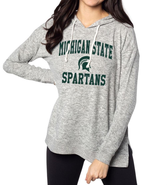 Womens Michigan State University Hoodie Cozy Fleece Tunic Hoodie