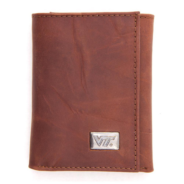 Virginia Tech VT Hokies Wallet Trifold Leather Wallet