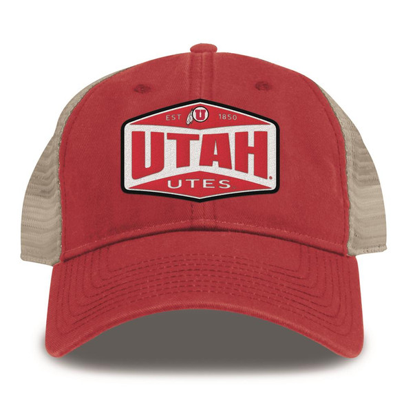 University of Utah Utes Trucker Hat Washed Super Soft Mesh Cap