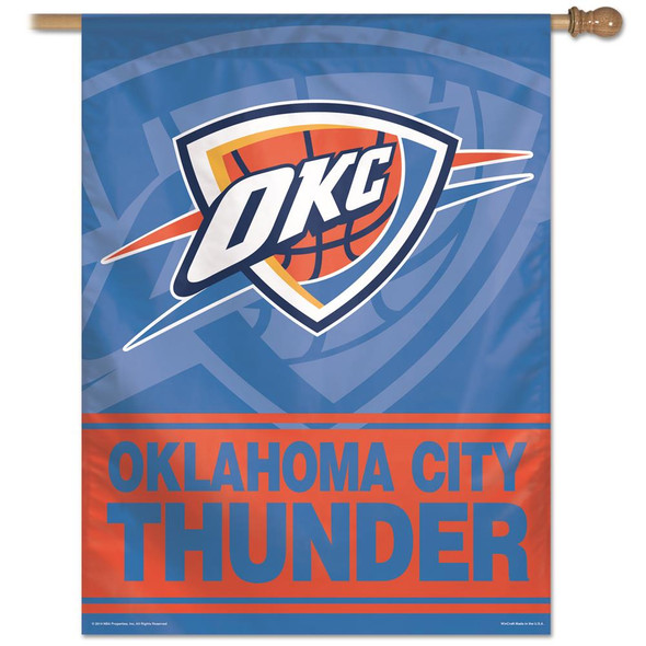 Oklahoma City Thunder Flag - Vertical House Flag Exclusive Design