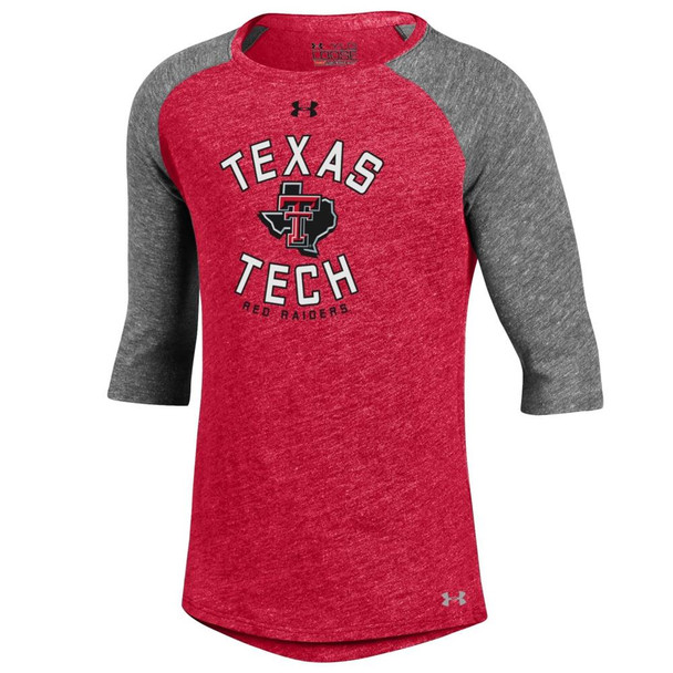 Girls Under Armour Texas Tech University Baseball Tee