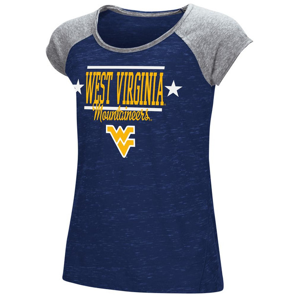 Youth Girl's Sprints Short Sleeve West Virginia Mountaineers Tee Shirt