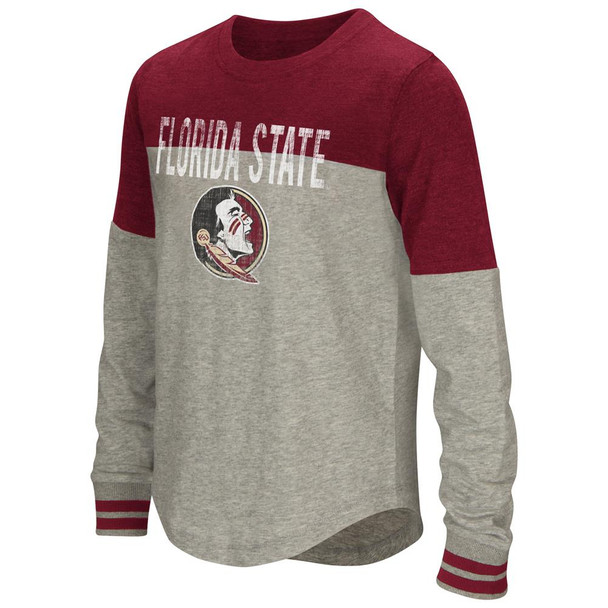 Youth Girls' Baton FSU Florida State University Long Sleeve Shirt