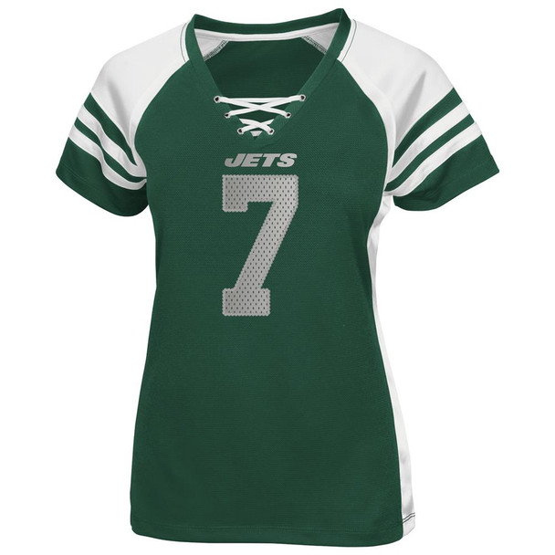 Ladies Majestic Team Color Geno Smith New York Jets NY Jersey Tee