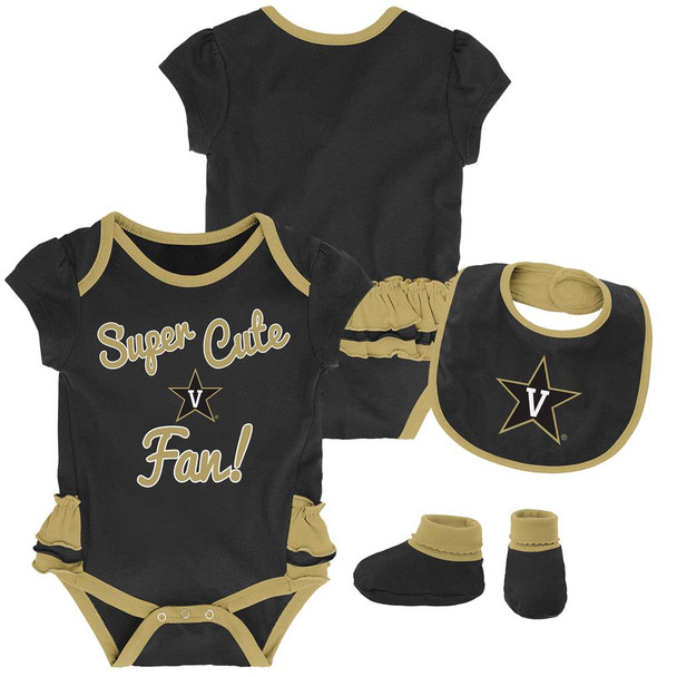 Vanderbilt University Vandy Creeper, Bib and Bootie Set Infant Girls