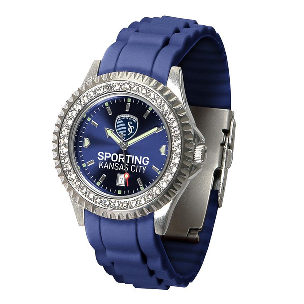 Ladies Sporting Kansas City Watch Silcone Band Crystal Bezel