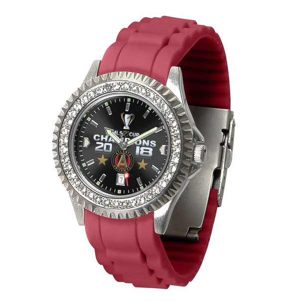 Ladies 2018 Champions Atlanta United FC Watch Silcone Band Crystal Bezel