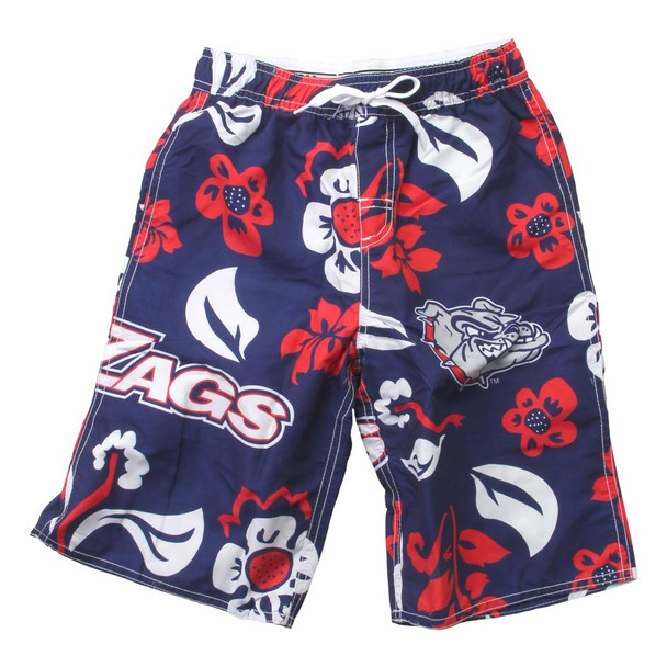 Youth Gonzaga University Bulldogs Swim Trunks Boys Floral Swim Shorts