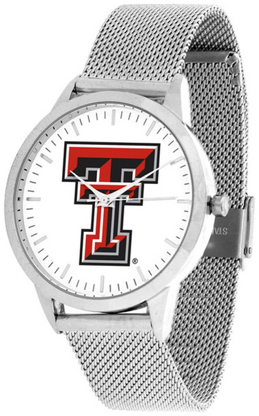 Texas Tech University Watch Silver Mesh Statement Wristwatch