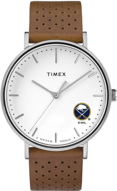 Womens Timex Buffalo Sabres Watch Bright Whites Leather