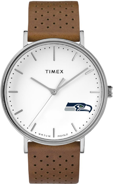 Womens Timex Seattle Seahawks Watch Bright Whites Leather