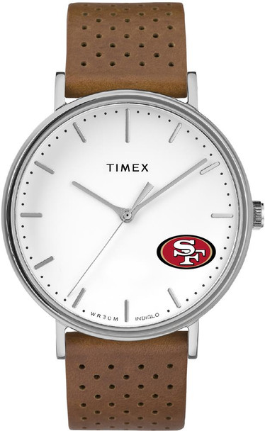 Womens Timex San Francisco 49ers Watch Bright Whites Leather