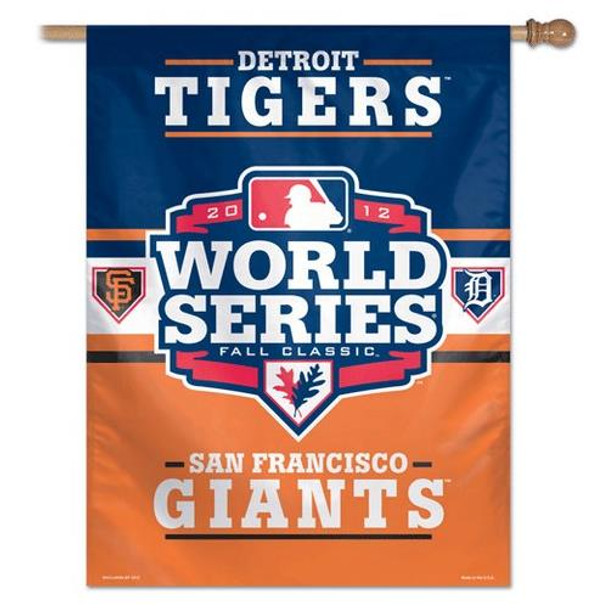 Detroit Tigers Large Vertical Outdoor House Flag Outdoors