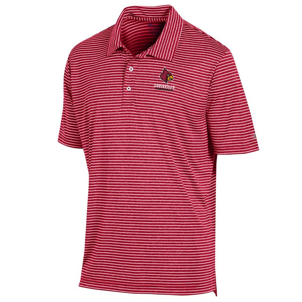 NCAA Louisville Cardinals Men's Classic-Fit Striped Polo Shirt 