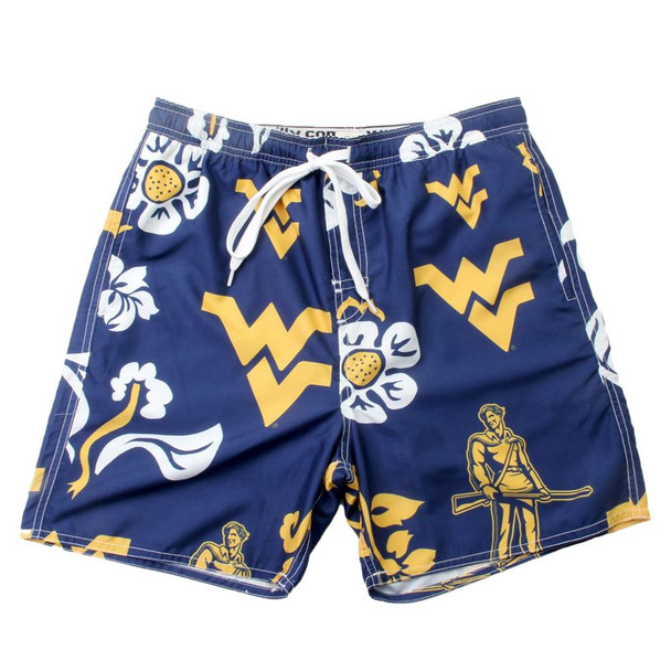 Men's West Virginia Mountaineers Swim Trunks Floral Swim Shorts