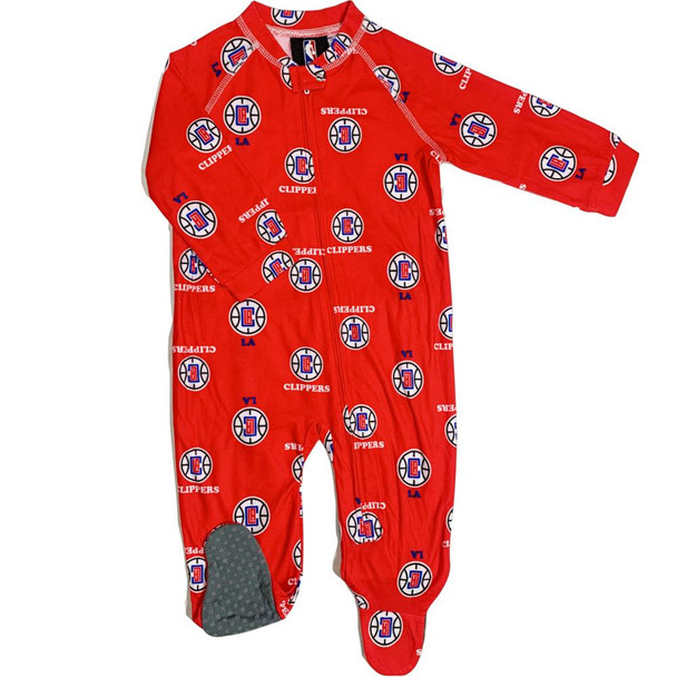 Infant/Toddler Los Angeles Clippers LA Coverall Zip Up Sleeper