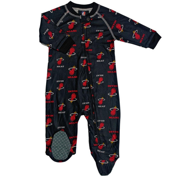 Infant/Toddler Miami Heat Coverall Zip Up Sleeper