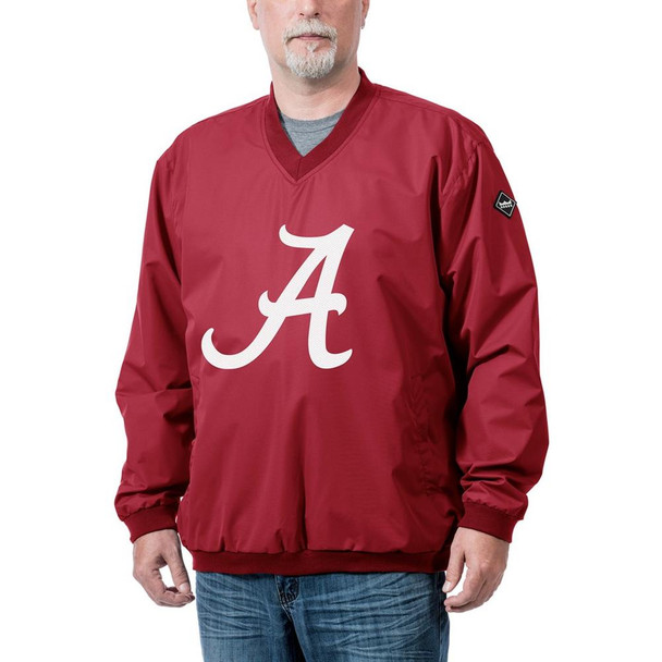 Men's Alabama Crimson Tide Bama Pullover Wind Jacket Franchise Logo Windshell