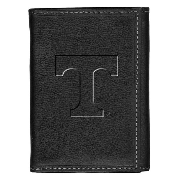 Tennessee Volunteers Vols UT Leather Tri-Fold Wallet Black Trifold