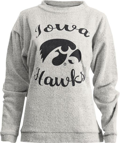 Womens University of Iowa Hawkeyes Sweatshirt Comfy Terry L/S Crew