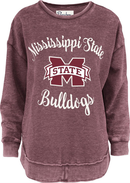Women's Mississippi State Bulldogs Sweatshirt Vintage Poncho Fleece