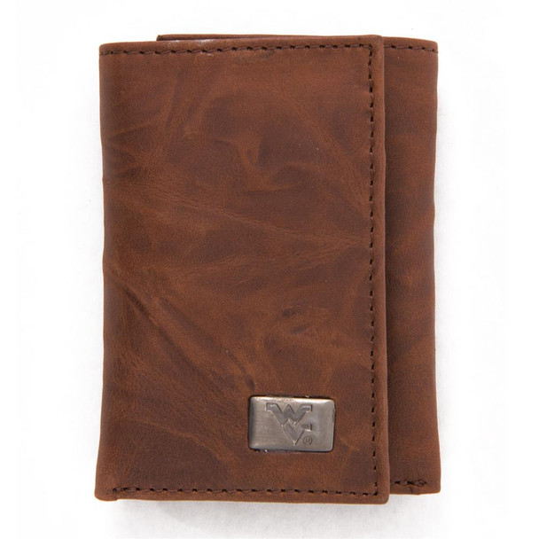 West Virginia Mountaineers Wallet Trifold Leather Wallet