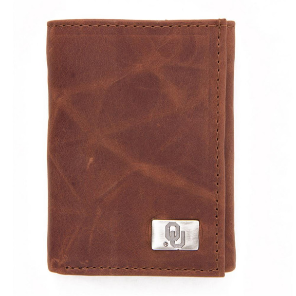 University of Oklahoma Sooners Wallet Trifold Leather Wallet
