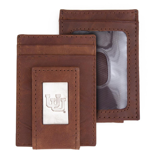 University of Utah Utes Wallet Front Pocket Leather Wallet
